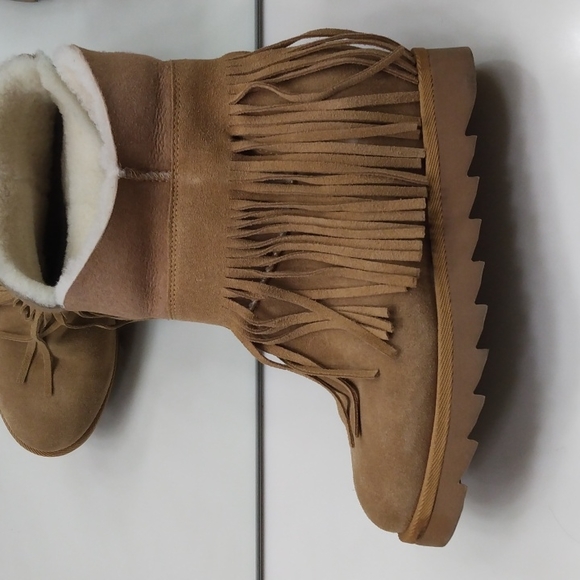 ASH BEIGE FRINGE ANKLE BOOTIES SIZE 10 - Picture 7 of 13